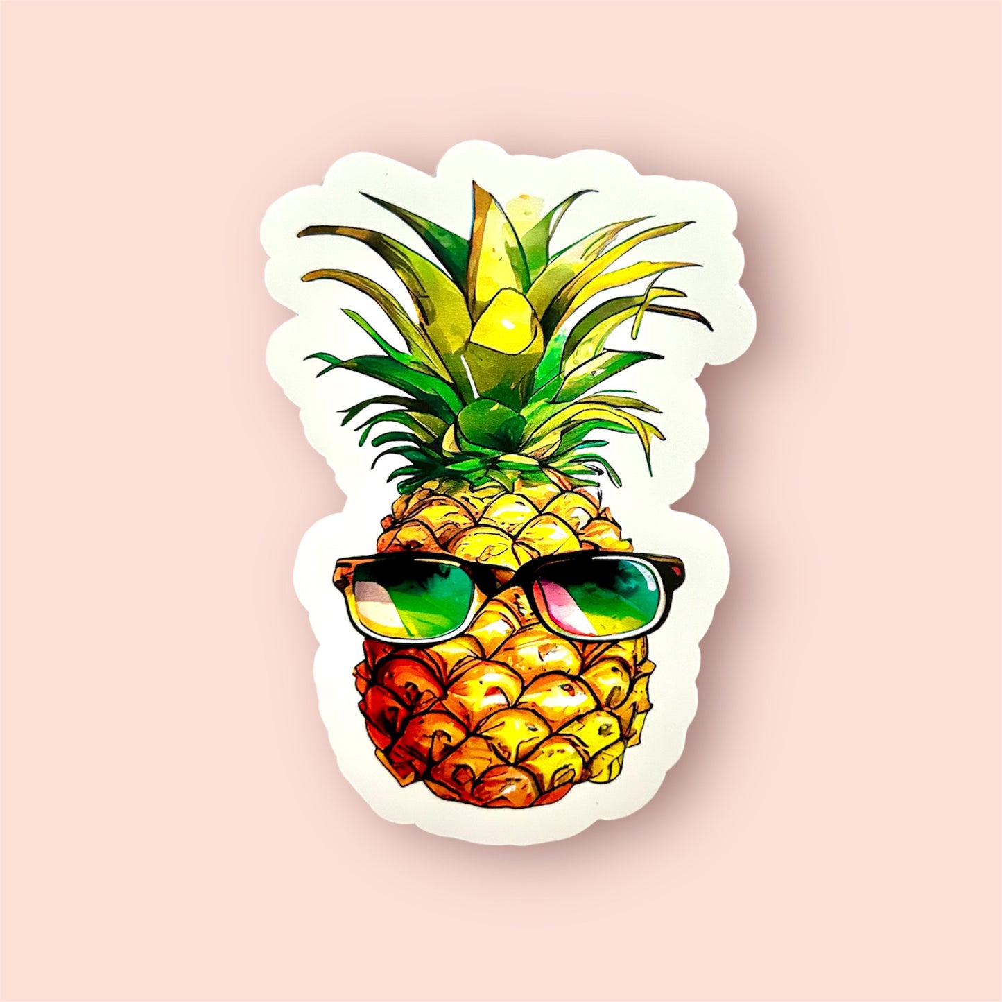 Pineapple Sunglasses Sticker Decorative Sticker