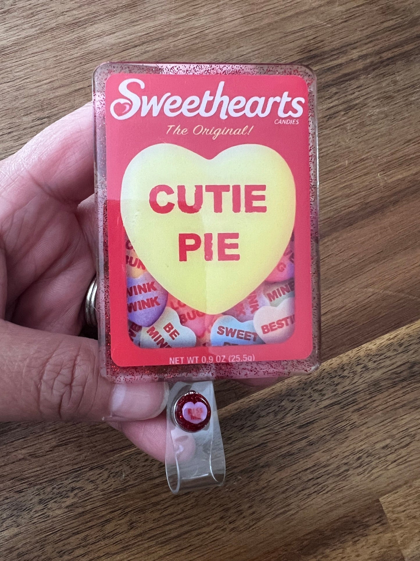 Conversation heart box Badge Acrylic Epoxy Badge