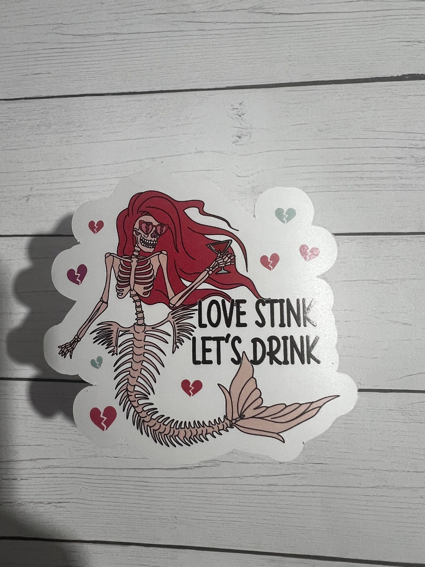 Love stinks Sticker Decorative Sticker