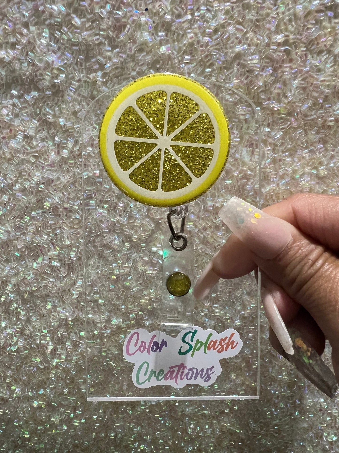 Lemon slice reel Badge Acrylic Epoxy Badge