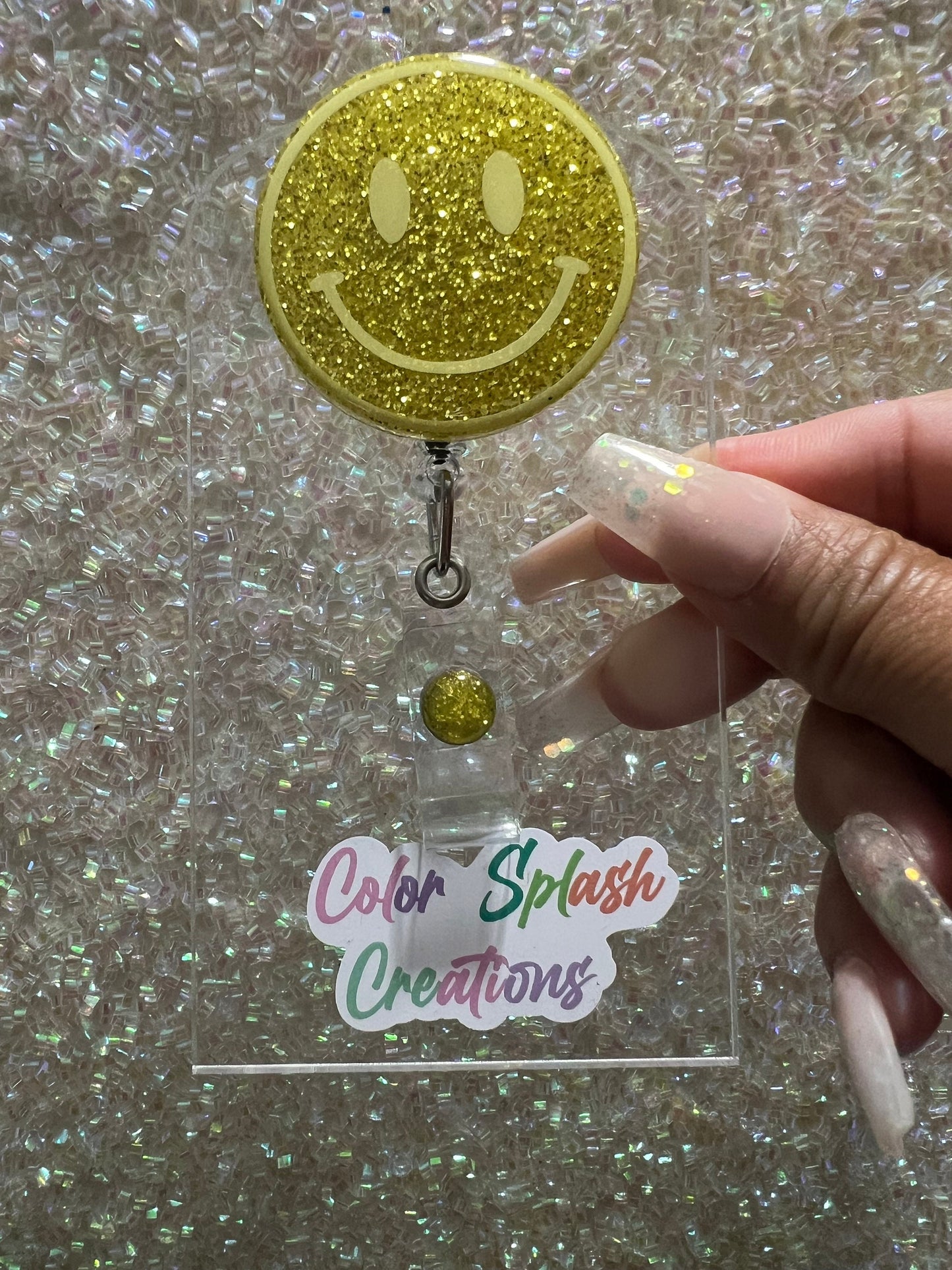 smiley face badge Badge Acrylic Epoxy Badge