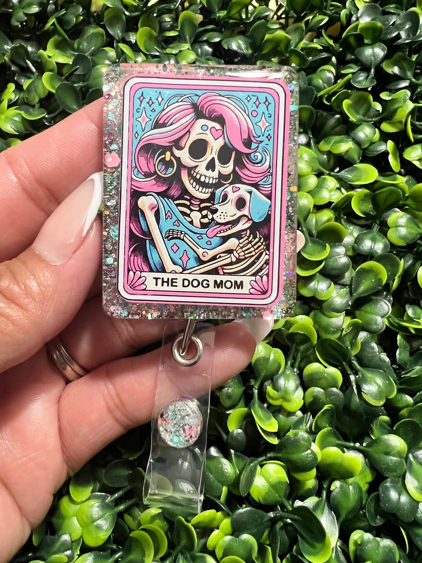 Dog mom Badge Handmade Acrylic Epoxy Badge