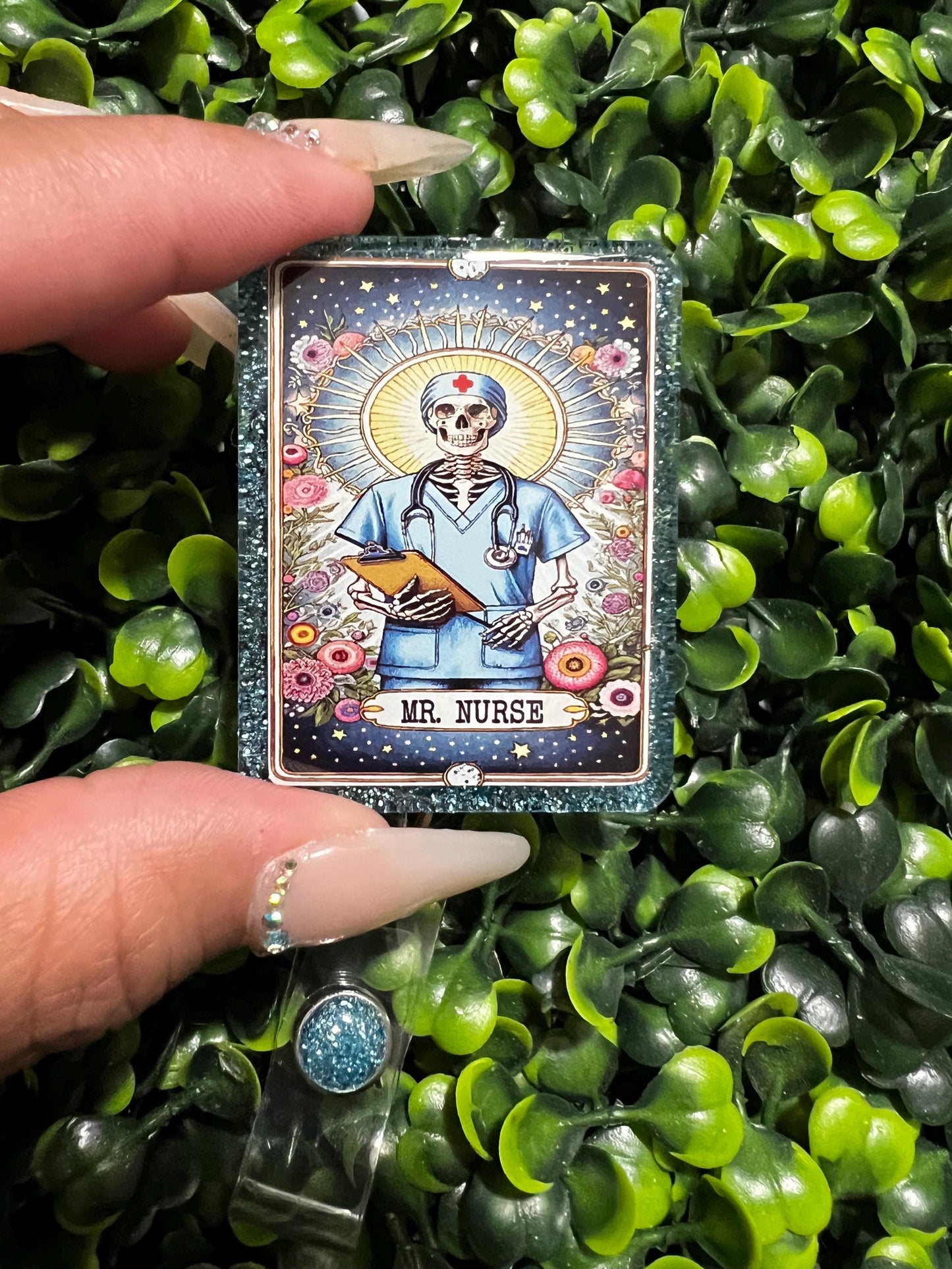 Mr. Nurse Badge Handmade Acrylic Epoxy Badge