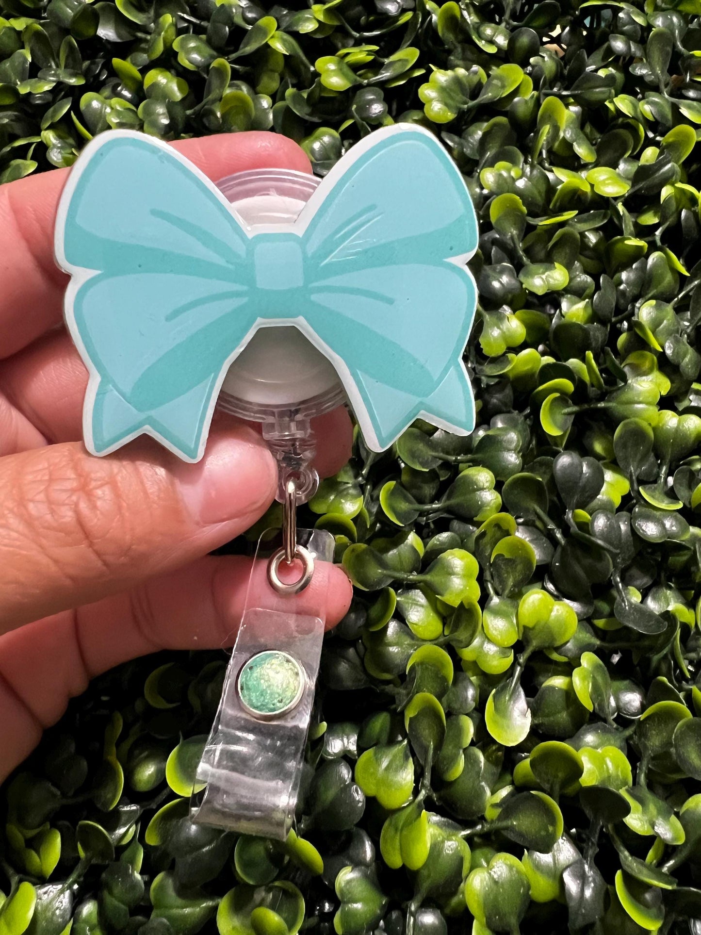 Coquette bow Badge Handmade Acrylic Epoxy Badge