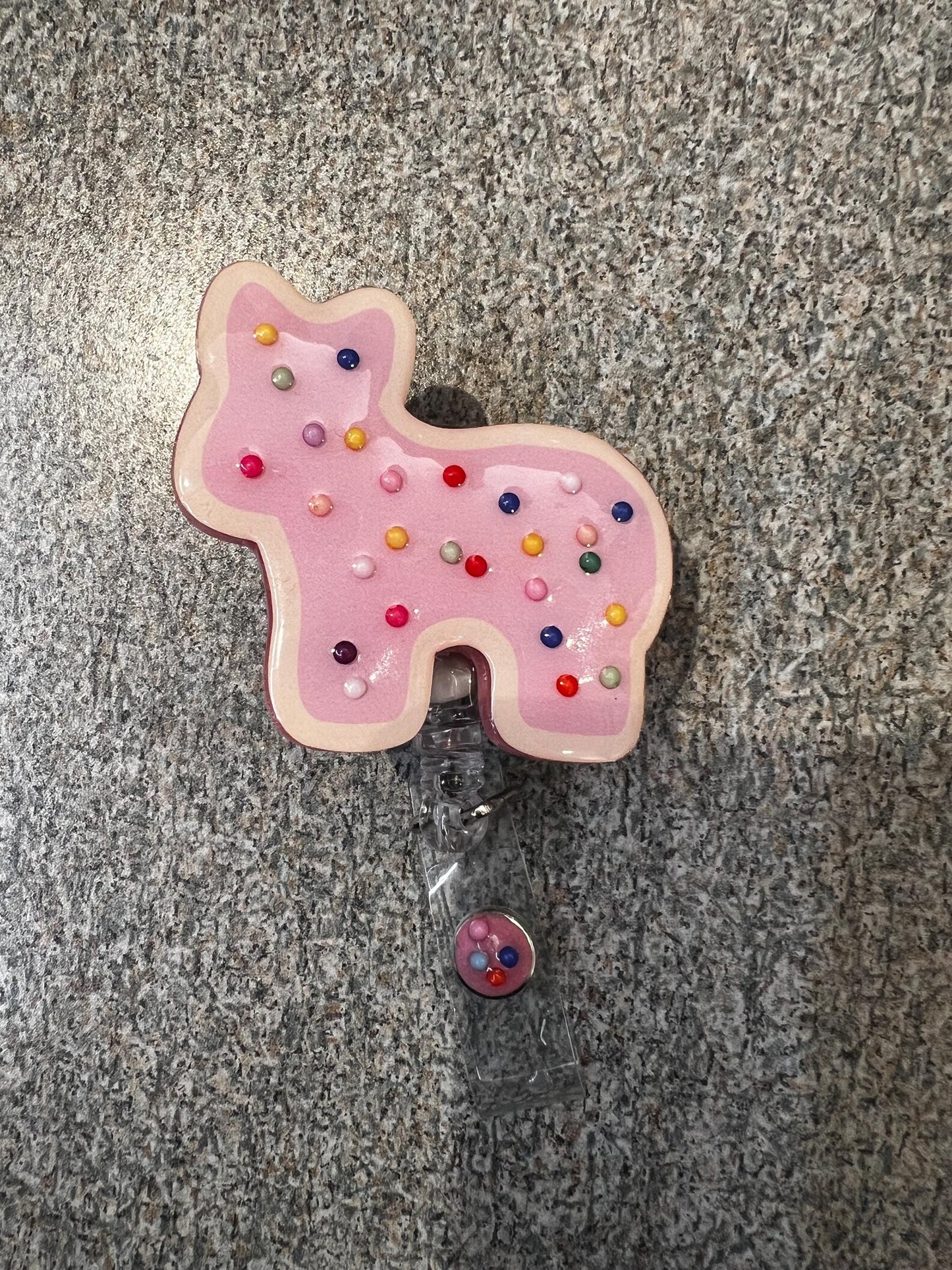 Circus animal cookie Badge Handmade Acrylic Epoxy Badge