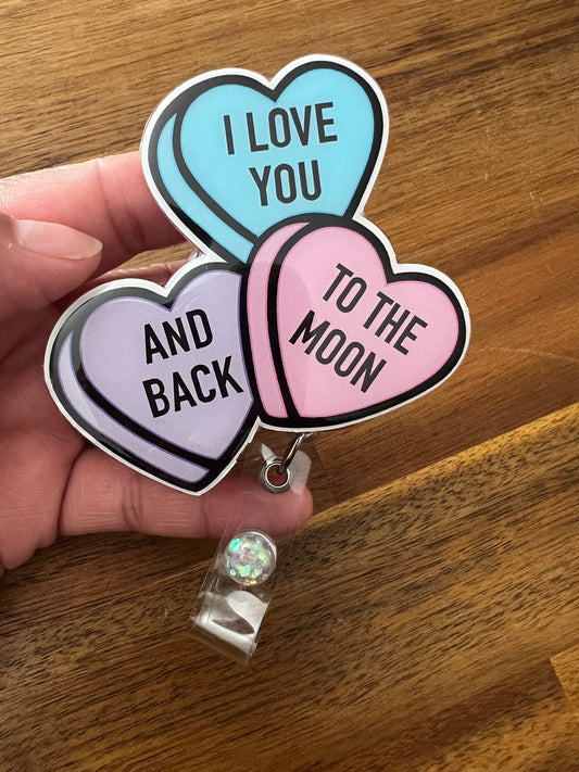 Conversation heart Badge Acrylic Epoxy Badge