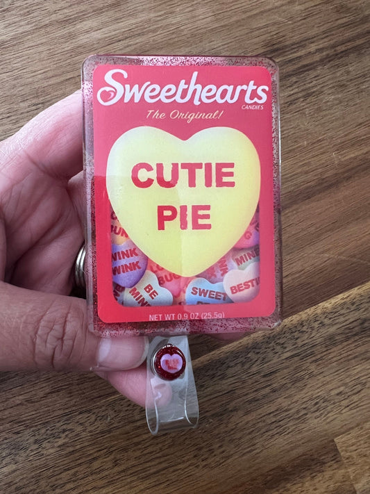 Conversation heart box Badge Acrylic Epoxy Badge