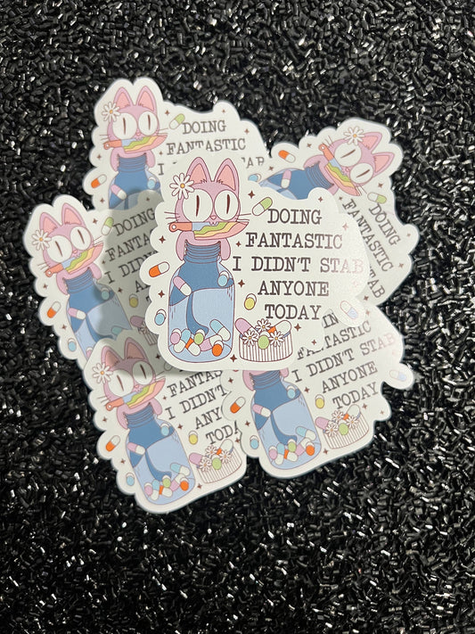 Doing fantastic Sticker