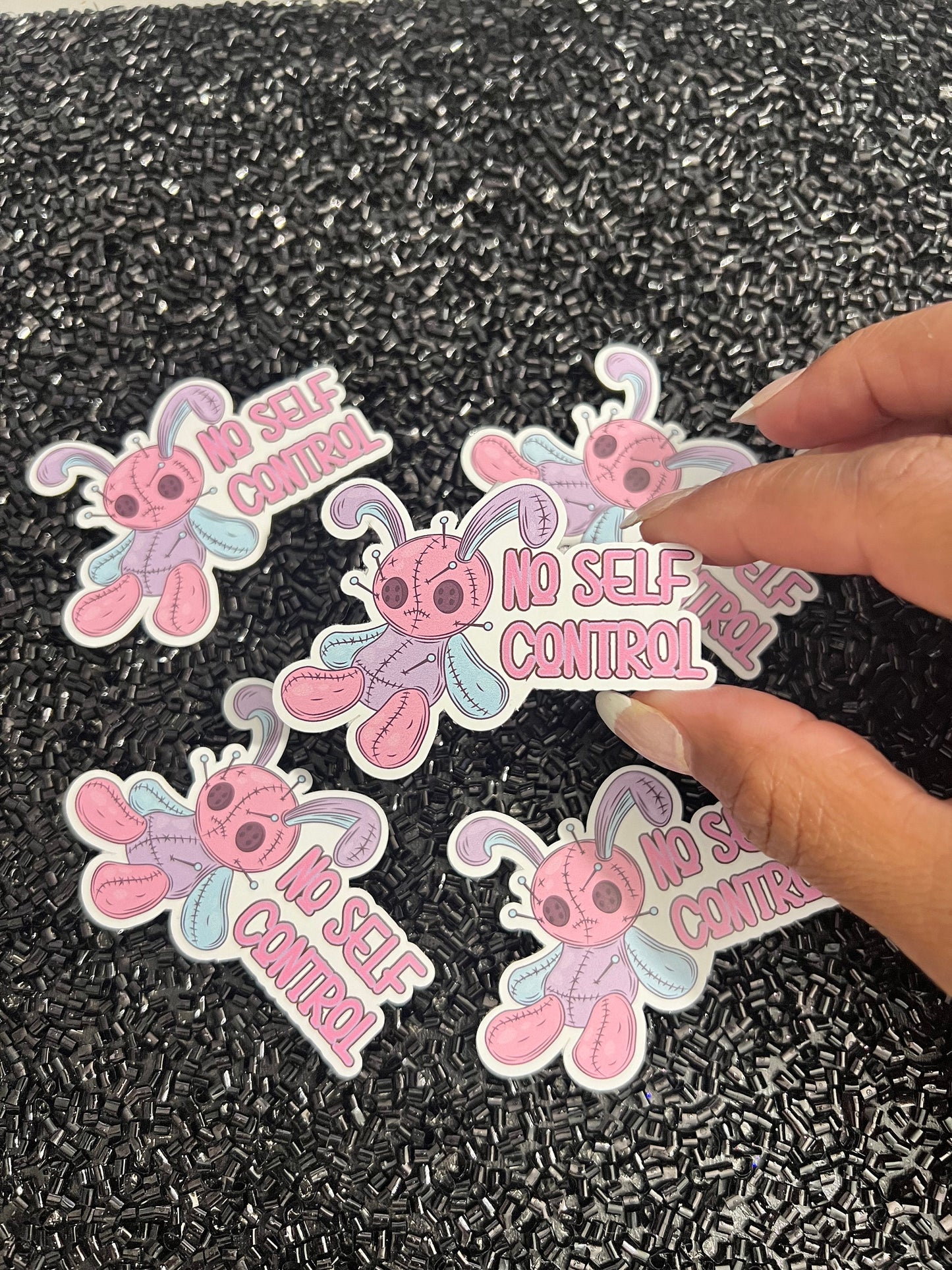 No self control voodoo doll Sticker