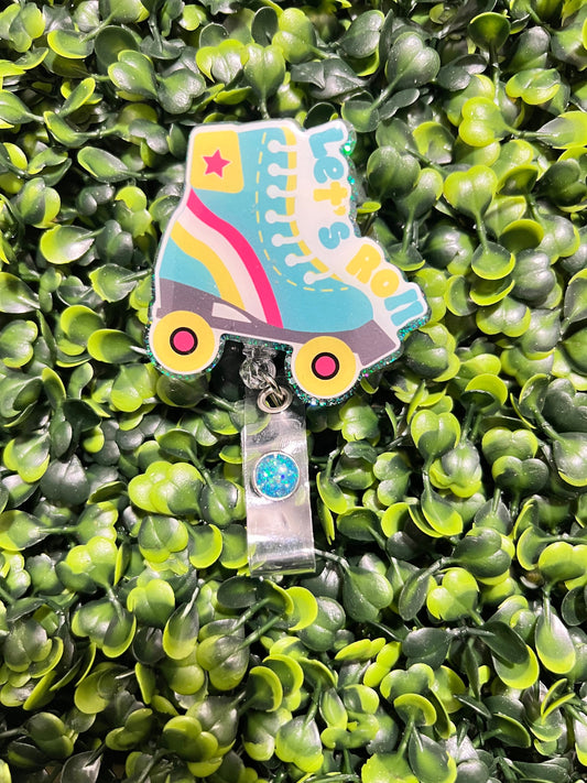 Roller skates  Acrylic Epoxy Badge