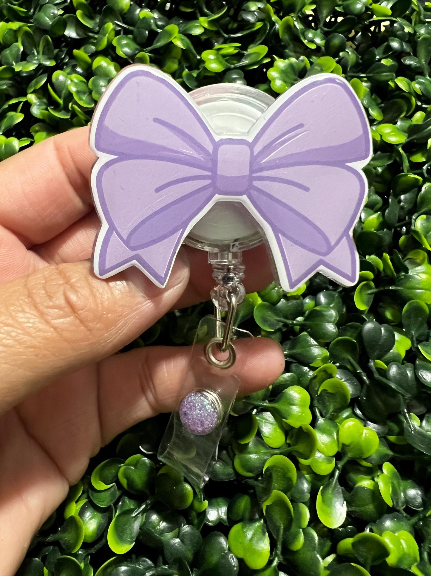Coquette bow Badge Handmade Acrylic Epoxy Badge