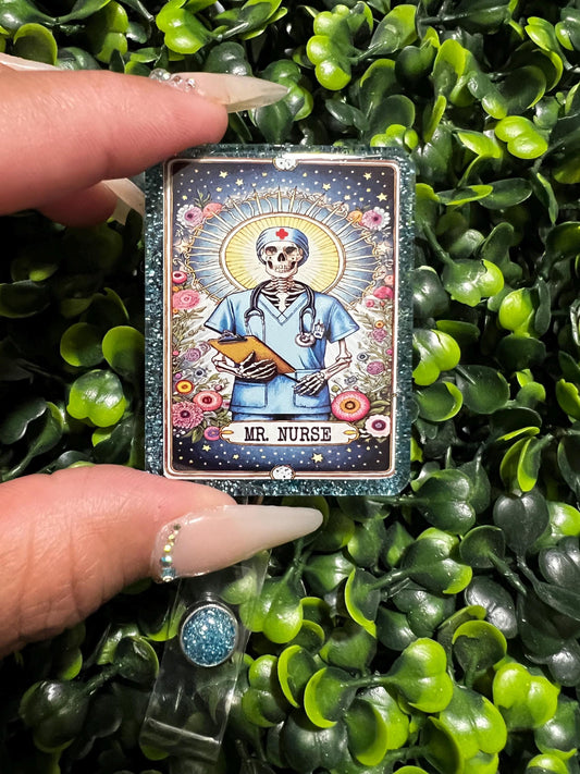 Mr. Nurse Badge Handmade Acrylic Epoxy Badge