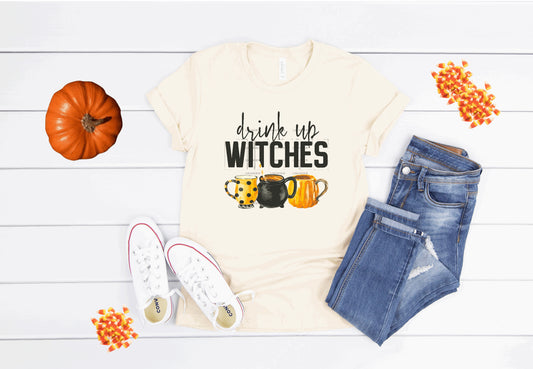 DRINK UP WITCHES  ORANGE MUGS