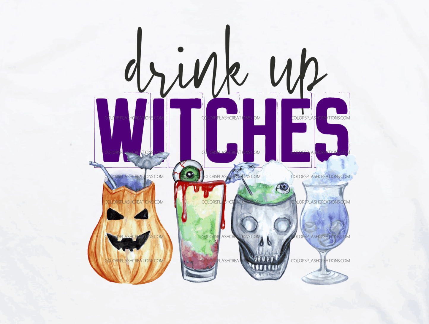 DRINK UP WITCHES PURPLE