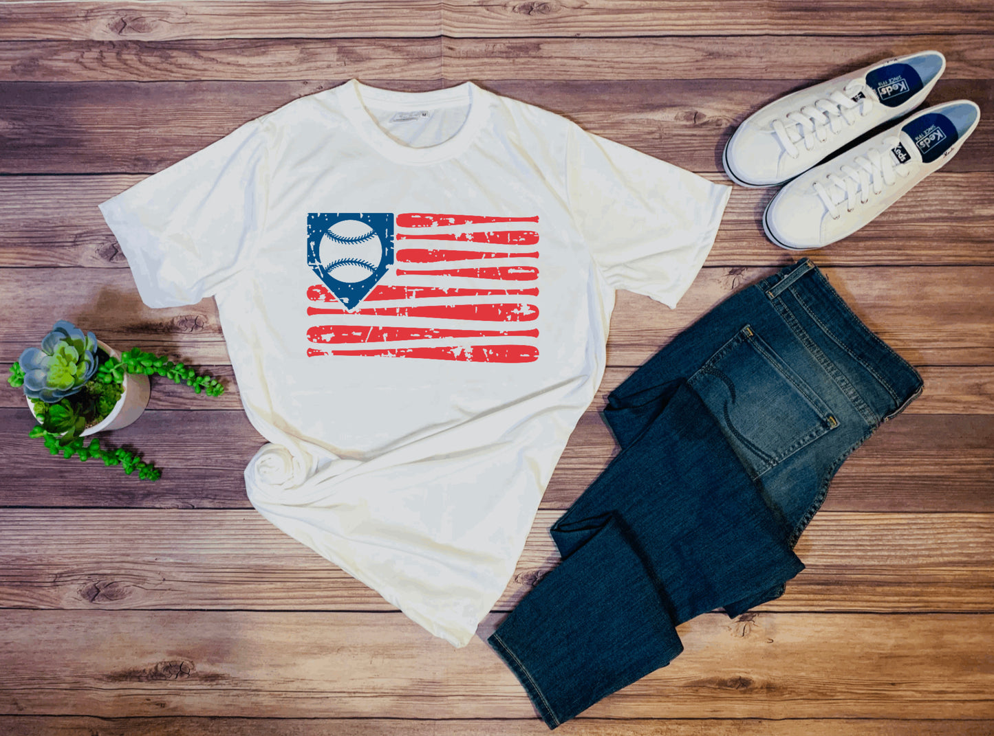 Baseball Flag tee